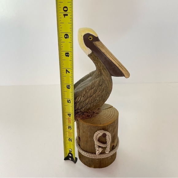 Wooden Sculptured Pelican Beach House Decor - Picture 3 of 11